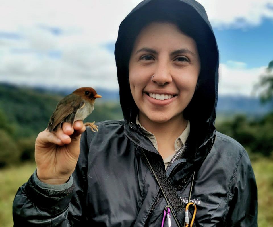 woman with bird